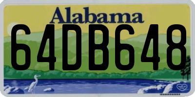 AL license plate 64DB648