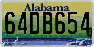 AL license plate 64DB654