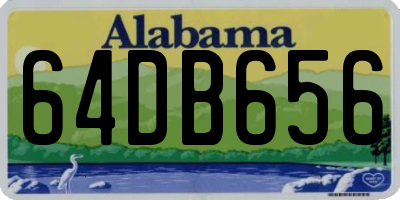 AL license plate 64DB656