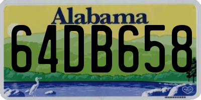AL license plate 64DB658
