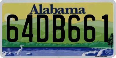 AL license plate 64DB661