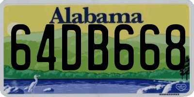 AL license plate 64DB668