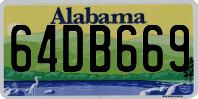 AL license plate 64DB669