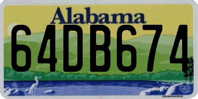 AL license plate 64DB674