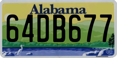 AL license plate 64DB677
