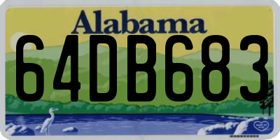 AL license plate 64DB683