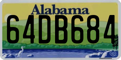 AL license plate 64DB684