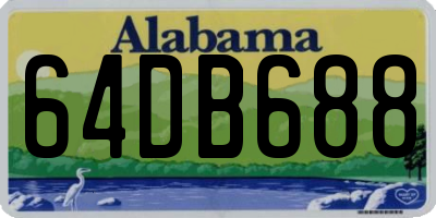 AL license plate 64DB688