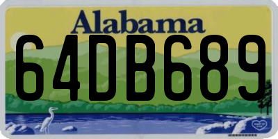 AL license plate 64DB689