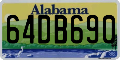 AL license plate 64DB690