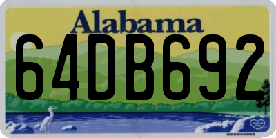 AL license plate 64DB692