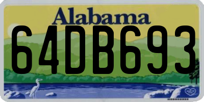 AL license plate 64DB693