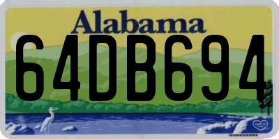 AL license plate 64DB694