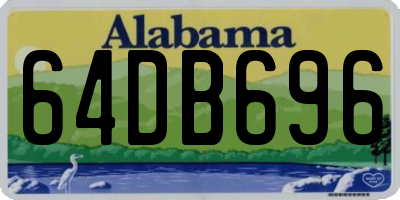 AL license plate 64DB696