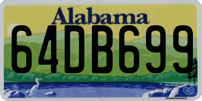 AL license plate 64DB699