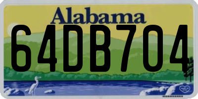 AL license plate 64DB704