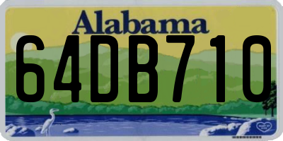AL license plate 64DB710