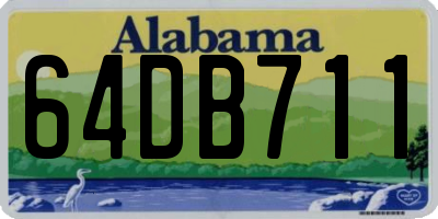 AL license plate 64DB711