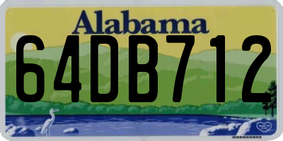 AL license plate 64DB712