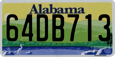 AL license plate 64DB713