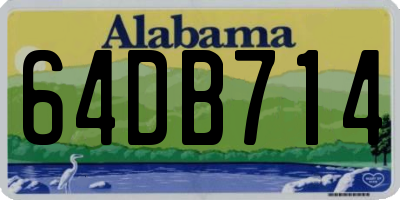 AL license plate 64DB714