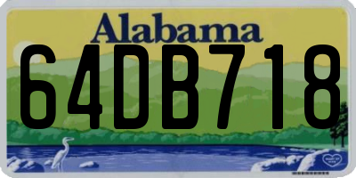 AL license plate 64DB718
