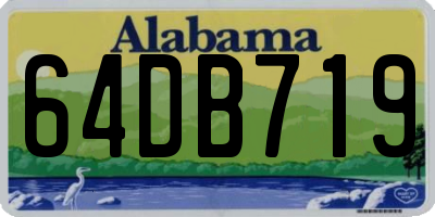 AL license plate 64DB719