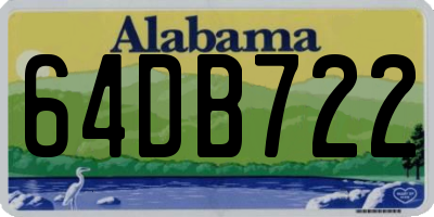 AL license plate 64DB722