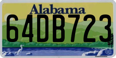 AL license plate 64DB723