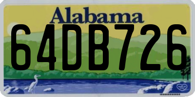 AL license plate 64DB726
