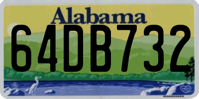 AL license plate 64DB732