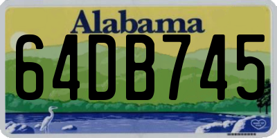 AL license plate 64DB745