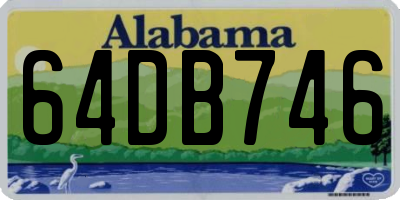 AL license plate 64DB746
