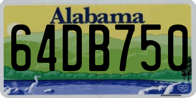 AL license plate 64DB750