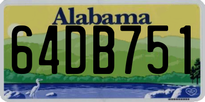 AL license plate 64DB751