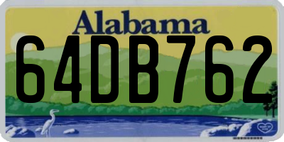 AL license plate 64DB762
