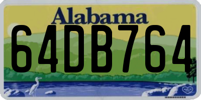 AL license plate 64DB764
