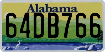 AL license plate 64DB766