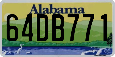 AL license plate 64DB771