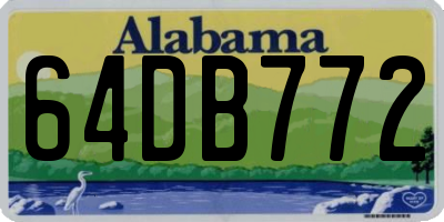 AL license plate 64DB772