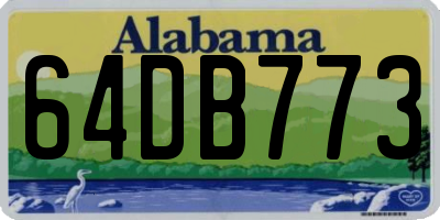 AL license plate 64DB773