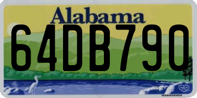 AL license plate 64DB790