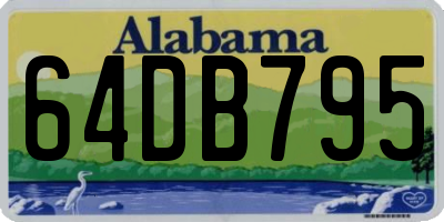 AL license plate 64DB795