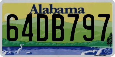 AL license plate 64DB797