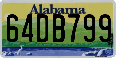 AL license plate 64DB799