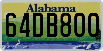 AL license plate 64DB800