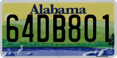 AL license plate 64DB801