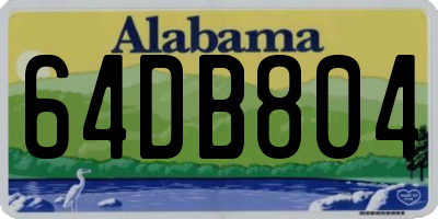 AL license plate 64DB804