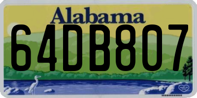 AL license plate 64DB807