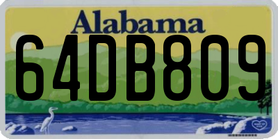 AL license plate 64DB809